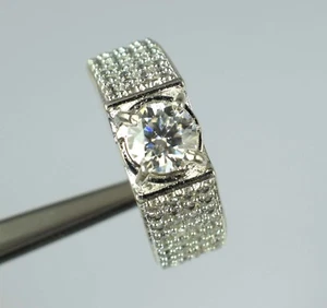 White Diamond Solitaire 1.48 Ct Round Brilliant Cut Certified Ring SEE VDO - Picture 1 of 8