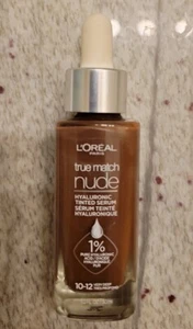 L'Oreal True Match Nude Hyaluronic Tinted Serum, 10-12 VERY DEEP TRES PROFOND - Picture 1 of 2