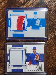 Cristian Hernandez 2023 National Treasures Colossal JUMBO Materials X2 1-1 & /49 - Picture 1 of 7