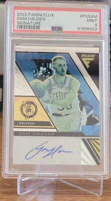 2022 Panini Flux Signatures Sam Hauser Autograph Insert Celtics PSA MINT 9 - Image 1 of 2