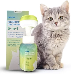 Vegan Cat Dry Shampoo 300 ml – Waterless Natural Foam Cleanser -Made In Korea - Picture 1 of 9