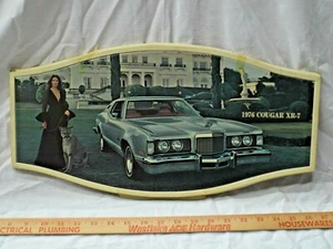 Ford Dealer Showroom Promotional Sign 1976 Mercury Cougar XR-7 Dealership Promo - Picture 1 of 12