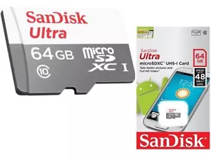 NEW version SanDisk Ultra 64GB 320x microSDXC Class 10 Mobile Photo Memory Card - Picture 1 of 5