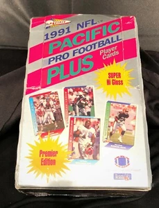 Scatola sigillo carte foto giocatore "Premiere Edition" NFL PACIFIC FOOTBALL 1991 vintage - Foto 1 di 5