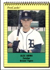1991 Bristol Tigers ProCards #3609 Alex Ubina Caguas Puerto Rico Baseball Card