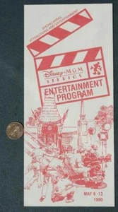 1990 Orlando Florida Walt Disney World & MGM Studios Show Schedule brochure ---- - Foto 1 di 1
