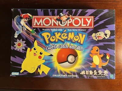 Hasbro Pokemon Collector's Edition Monopoly Board Game - Pewter 100% Complete - Image 1 of 4