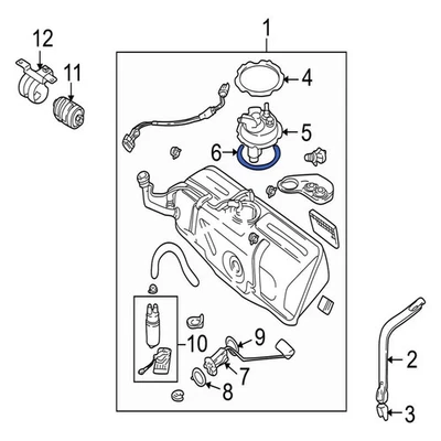For Jaguar XKR 2000-2006 Jaguar NNA6020AA Fuel Pump Tank Seal Foto 1 de 3