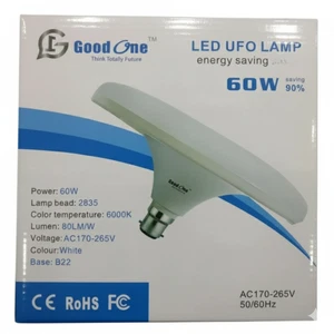 BAYONET 60W UFO LIGHT BULB B22 220V LED SUPER BRIGHT DAYLIGHT ENERGY SAVING BULB - Picture 1 of 4
