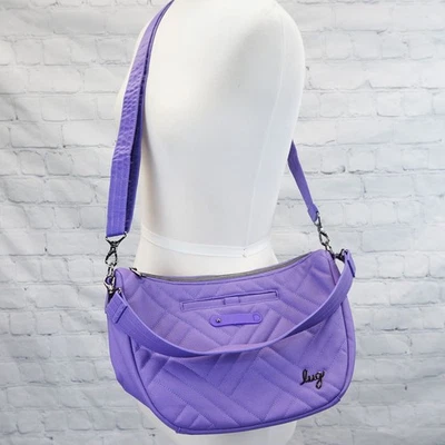 ❤️ Lug Harmony Amethyst Purple Matte Luxe Multi-Strap Shoulder Crossbody Hobo - Image 1 of 4