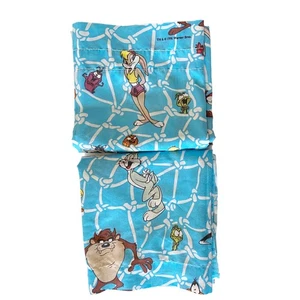 Juego de cortinas impresas de eslabones de cadena Space Jam Looney Tunes 1996 vintage - Imagen 1 de 6