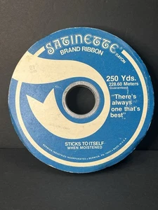 Satinette Rayon Brand Ribbon, Vintage! 250 Yards, 01 White, 3/4" Never Used! - Picture 1 of 11