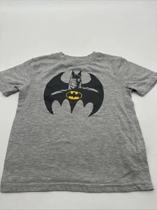 Batman T-Shirt Youth Boy Size 6 Graphic Print Logo Gray ..#32021 - Picture 1 of 8