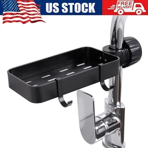 Hanging Faucet Drain Rack Sponge Holder Over Faucet Kitchen Sink Caddy Organizer - Picture 1 of 7