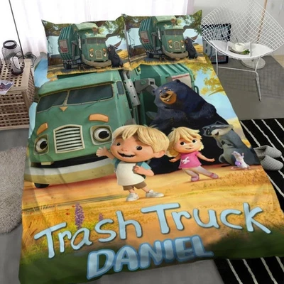 Personalized Trash Truck Bedding Set - Image 1 of 3
