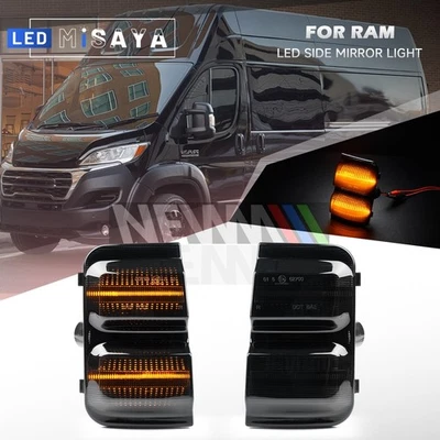 For 14-23 RAM Promaster 1500 2500 3500 LH&RH LED Side Mirror Turn Signal Light - Imagem 1 de 4