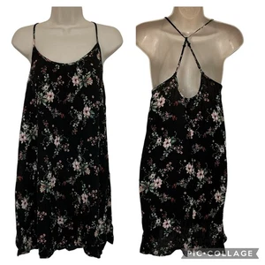 NWOT Be Cool Womens Black Floral Halter Dress Size Medium - Picture 1 of 9