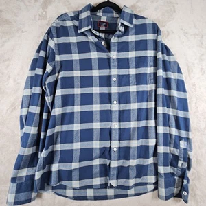 Men's UNTUCKit Button Down Dress Shirt Size XL X-Large Blue Plaid - Picture 1 of 10