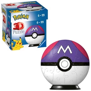 Pokemon Master Ball 3D Puzzle 54 Piece Jigsaw Ravensburger - Picture 1 of 6