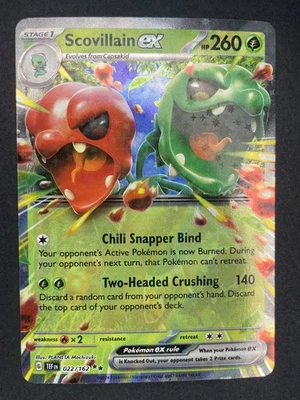 Scovillain ex Double Rare SV05: Temporal Forces 022/162 Pokemon TCG NM - Image 1 of 2