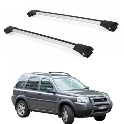Lockable Roof Rack Cross Bars for Land Rover Freelander 1999-2006 Silver 2Pcs - Imagem 1 de 4