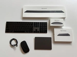 Zestaw myszy Apple Magic Mouse 2, gładzika 2 i klawiatury — gwiezdna szarość (Lightning) - Zdjęcie 1 z 9