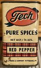 Antique TECH Brand Red Pepper Spice Tin A.R. Mars Co. Pittsburg PA