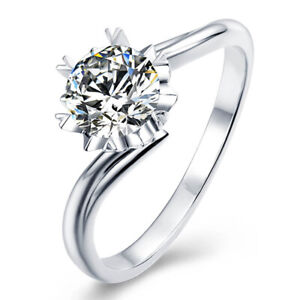 925 Sterling Silver Ring 1ct Classic Style Moissanite Ring For Women M01B