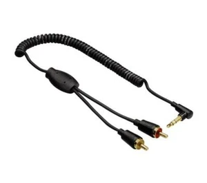 Cable 1x Mini JACK 3,5mm Male - 2x Cinch RCA Male Flexi-Slim Coiled 1,5m. HAMA - Zdjęcie 1 z 5
