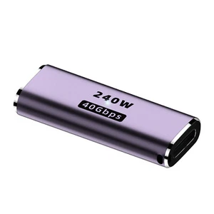 Universal USB 4 Type C Female To Female Adapter Connector Coupler 240W 40Gbps 8K - Photo 1/12