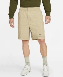 Nike Sportswear Utility Nylon Woven 8” Standard Fit Cargo Shorts Beige Mens Sz S - Picture 1 of 5