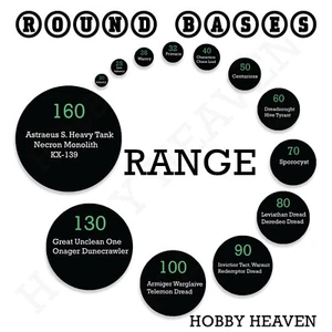 Wargaming Round Bases Full Range 25mm 32mm 40mm 50mm 60mm 160mm Warhammer AoS - Picture 1 of 101