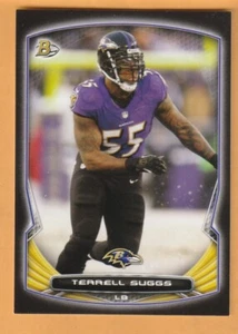 Terrell Suggs Baltimore Ravens 2014 Bowman Black #25 Arizona State Sun Devils - Picture 1 of 2