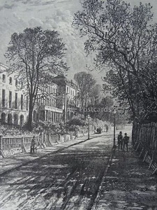 London GROVE LANE - CAMBERWELL Original Victorian Print 1878 - Picture 1 of 2