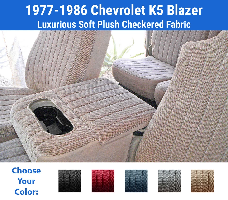 Fundas de asiento de felpa para Chevrolet K5 Blazer 1977-1986 Foto 1 de 4