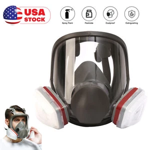 Full Face Cover Gas Mask Respirator for Painting Spraying Welding Work Facepiece - Picture 1 of 14