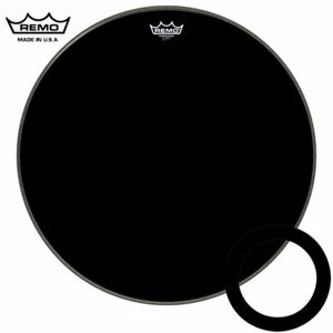 Remo Powerstroke 3 Ebony 22 Inch Non Ported Bass Drum Head with Dynamo P3-1022-E - Picture 1 of 1