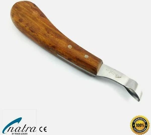 Hoof Knife Loop SMALL Wooden handle Horse Claws Knives Equine Veterinary - Picture 1 of 2