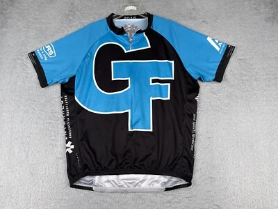 Primal Cycling Jersey Men 3XL XXXL Blue Black GF Gran Fondo Short Sleeve 1/2 Zip - Image 1 of 4