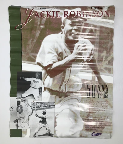 Vintage Montreal Expos Jackie Robinson SGA Poster Cover
