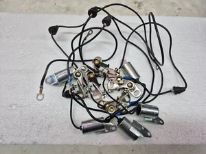 5 NEW FORD V8 POINTS CONDENSER AND DISTRIBUTOR LEAD SETS - Picture 1 of 2