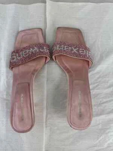 Alexander Wang Womens Jessie Crystal Kitten Heel Sandal In Pink Size 8 US 38 EU - Picture 1 of 7