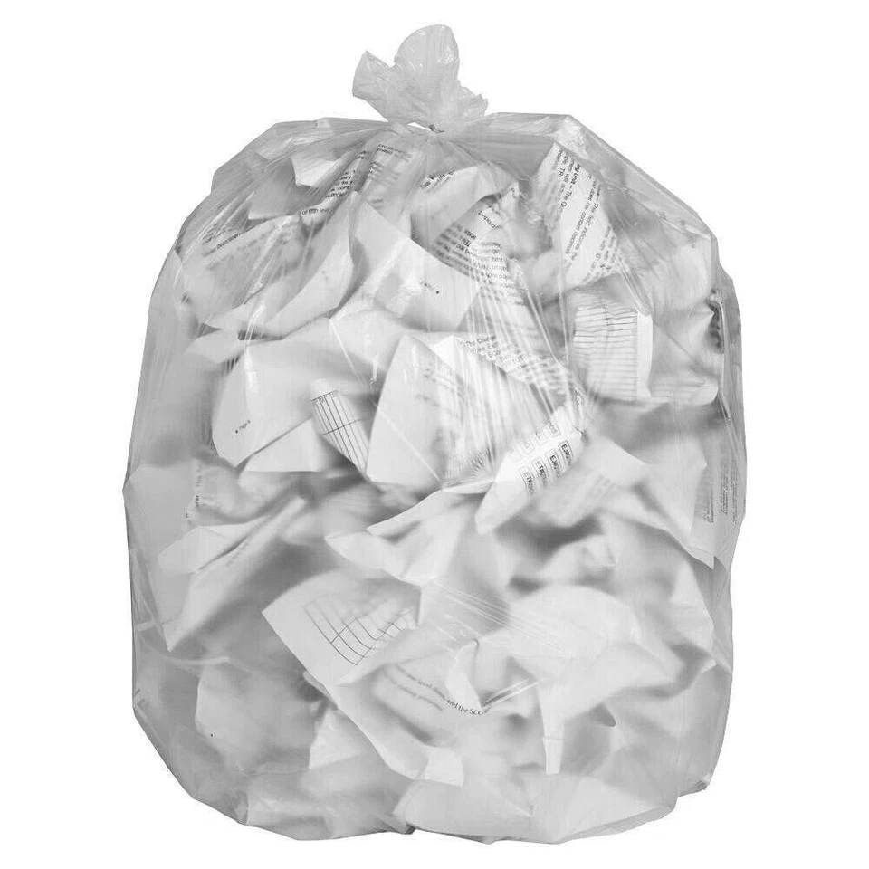 CLEAR BIN BAGS | 140G 200G | HEAVY DUTY | RECYCLING BAGS  - Image 1 of 3