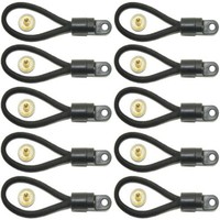 Black Pop Rivet 10-Pack Bungee Loops With Buttons & Pop Rivets - For Ute Tonneau Covers & Marine Repair Boat Loop - Foto 7