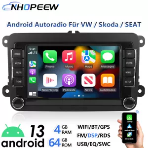 4+64GB CarPlay Android 13 Autoradio Für VW Golf 5 6 Passat Polo Touran GPS Navi - Bild 1 von 15