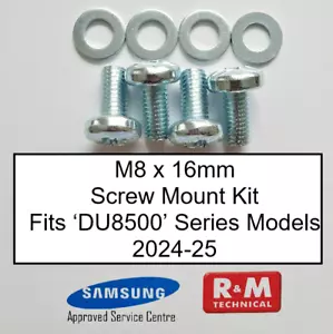 DU8000 DU8500 Samsung 2024-25 Modell M8 x 16 mm Wandhalterung Schrauben Kit - Bild 1 von 4