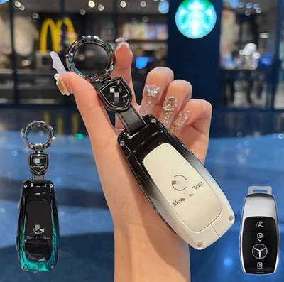 Remote Key Fob Case Cover for Mercedes Benz A C E G S C300 Shell with Key Holder - Image 1 of 4