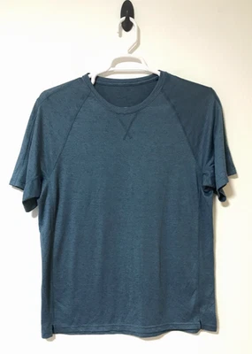 Camiseta prAna Talla XL Transversal Manga Corta Azul Ancla Poliéster Reciclado Cáñamo Foto 1 de 4