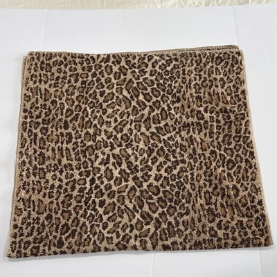 Vintage RALPH LAUREN ARAGON LEOPARD CHEETAH ANIMAL TAN BLACK (1) BATH TOWEL-Read - Image 1 of 4