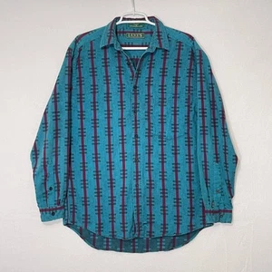 Levi's Sutter Creek Flannel Shirt Mens XL Aztec Southwestern Button Down Green - Picture 1 of 12